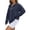 Navy, variant on Women's Solid-color Fashionable Long-sleeved Top Coat for Fall and Winter Seasons, Stylish Outerwear for Daily Use,Black,L