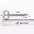 thumbnail image 1 of Tijeras profesionales de acero inoxidable de 14 cm para maquillaje y estética, diseño ergonómico y duradero, ideal para salones de belleza y estudios fotográficos., 1 of 4