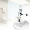 thumbnail image 3 of Grifo pulsador de cierre automático cromado, grifo para lavabo con retardo automático, ahorro de agua, grifo para cocina, baño público, plata, 3 of 5