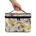 thumbnail image 3 of HELLHERO Lightweitht with Brush Holder Portable Cosmetic Bag Organizer Durable Large Capacity Travel Cosmetic Bag Christmas Gift Patterns, 3 of 5