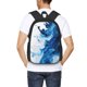 thumbnail image 4 of Balery Blue White Fluid Art Mochila para hombre y mujer - Tela Oxford 600D resistente - Gran capacidad, resistente al agua, ideal para la escuela, viajes y senderismo, 4 of 6