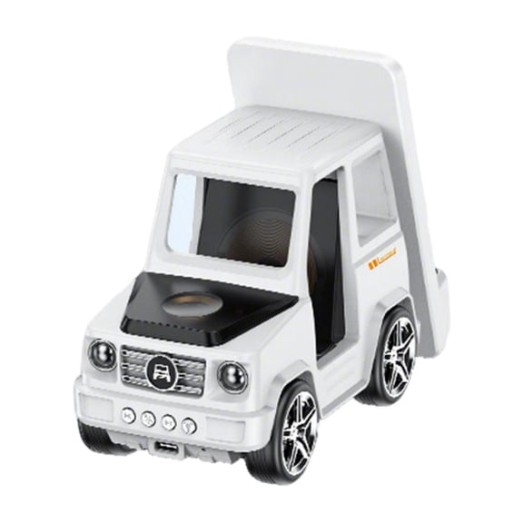 3-in-1 Wireless Charging Station with Toy Car Design, 15W Fast Magnetic Charger for 15/14/13/12 Series, iWatch, AirPods, Built-in Hidden Speaker & Colorful Ambient Lights, Vertical Phone Stand