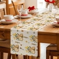 thumbnail image 5 of Table Runner - 36 Inch Long, Easter Rabbits Kitchen Dining Table Runner Dresser Scarves, Spring Yellow Flowers Country Plants Vintage Farmhouse Decor for Coffee Tables Wedding Party Banquet, 5 of 8
