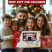 Basketball Hoop Indoor for Kids, Mini Hoop for Bedroom Office with 3 Ball Automatic Scoring, Gifts for Boys Teenage 5 6 7 8 9 10 Years Old, Over Door Basketball Hoop Presents Toys for Teen Boys