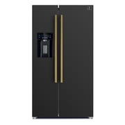 Forno Espresso Salerno 36-inch Side-by-Side Black Refrigerator 20 cu.ft