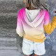 thumbnail image 4 of Women's Hoodies Fall Winter Casual Warm Gradient Print Hooded Sweatshirts Long Sleeved Outdoor Sport Running Sweatshirt Watermelon Red M, 4 of 6