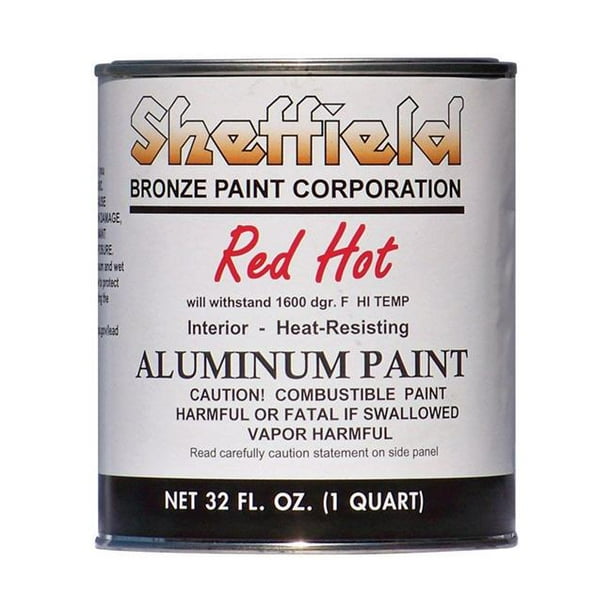 Sheffield Bronze 1815232 Red Hot Silver High Heat Paint, 32 oz Case