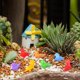 thumbnail image 3 of 120 Piezas Mini Estatua en Miniatura de Resplandeciente Figura Resina Animales para Macetas Flores Paisaje, 3 of 5