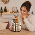 thumbnail image 7 of Fievgin Christmas Money Holder Reindeer Wooden Cash Cake Stand Multi-Layer Money Display Rack for Table Decor, 7 of 7