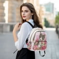 thumbnail image 6 of Fashion Quilted Backpack for Women Lightweight Travel Daypack Casual Bag for Shopping Travel A Gray-white Cat S, 6 of 7
