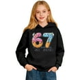 thumbnail image 5 of Kids 67 Hoodie Boys Girls Funny Six Seven 6 7 Meme Pullover Hoodie Casual Soft Active Sport Outdoor Sweatshirt Black 2 Y-3 Y, 5 of 7