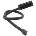 thumbnail image 2 of 4/3PIN PWM Fan Hub CPU Cooling Fan Power Cable Hub Adapter Sleeved Case Splitter for Computer Cooler Case Fans 1 to 5(15.7 Inch) 1 to 5 0.4m, 2 of 5
