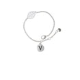 thumbnail image 2 of Delight Jewelry Silvertone Capital Letter - V - Pebble Disc - - Silvertone Leaf Delicate Bracelet, 6.25+1.75", 2 of 4