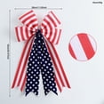 thumbnail image 3 of 4th of July Bowknot Wreath,Red White Blue Garland Bow With Streamers Creative Ornament for Indoor Outdoor Tree Topper Independence Day Party Decoration, 3 of 5