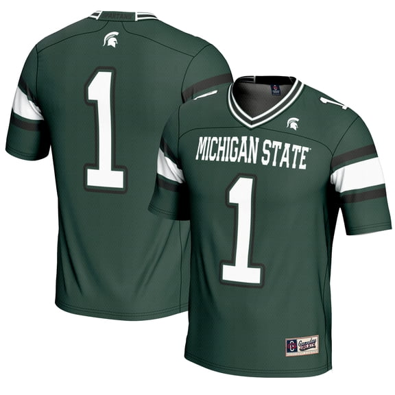 Men's GameDay Greats #1 Green Michigan State Spartans Endzone Football Jersey