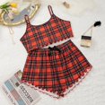 thumbnail image 1 of Conjunto de pijama Floral de Navidad para mujer, ropa de dormir Sexy de 2 piezas, camisola de satén de algodón, Top y pantalones cortos, conjunto de Pijamas para mujer, 1 of 4