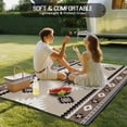 thumbnail image 4 of Brown Boho Outdoor Rug 6x9 Ft - Reversible Patio Rug Outdoor Camping Rugs, Vintage Rustic Southwest Aztec Geometric Washable Indoor Outdoor Area Rugs, Non-Slip Outdoor Carpet Runner for Deck/Porch, 4 of 8