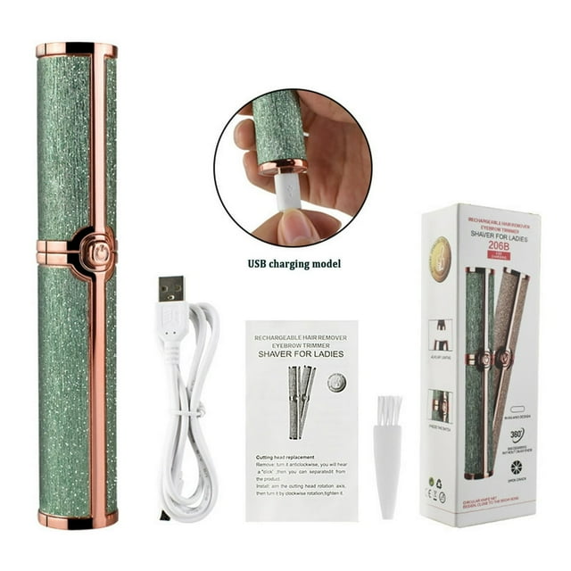 YOPTOP Rouge à Lèvres Électrique pour Sourcils, Tondeuse Rasoir, Instrument d'Épilation, Artefact de Rasage Automatique des Sourcils, Poils de Lèvres avec Design Léger, Pratique à Transporter et Facile à Esthétiser