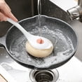 thumbnail image 2 of Kitchen Clean Brush Plastic Long Handle Pans Wire Ball Stains Oil Scrubber Wire Ball Cafe Handheld Cleaning Scrub Accessories Blue, 2 of 9