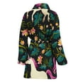 thumbnail image 2 of Night Floral Unicorn Pattern Women Bathrobe One Size Univeral Fits Fashion Lightweight Plush Fleece Long Robe For Women, 2 of 3