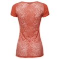 thumbnail image 2 of FashionOutfit Women's All Laced Back Basic Tee, 2 of 3