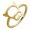 Gold, variant on Cow Stainless Steel Ring Gold Plated Ring Personality Animal Jewelry