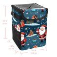 thumbnail image 5 of Santa Claus Mini Car Trash Can with Foldable Lid, Leak-proof Design and Hanging Storage Bag for Auto - Car Trash Can, 5 of 6