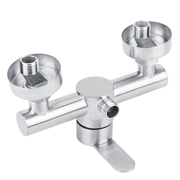 Liukouu Faucet, 304 Stainless Steel Shower Bathroom Shower Hot Cold Water Tap G1/2in