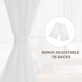 thumbnail image 4 of Cortinas de Puerta Blackout, Cortina de Ventana Lateral Francesa para Privacidad, Hilo Blanco, 25" x 72", 1 Panel, 4 of 7