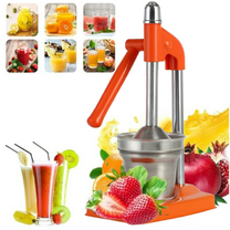 Bxaolu Juicer Hand Press, Manual Juicer Stainless Steel Lemon Squeezer, Heavy Duty Countertop Citrus Crush Machine for Fresh Lemonade Orange Juice, Easy to Clean, Home & Kitchen Use, Orange