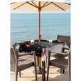 thumbnail image 2 of Outdoor Tablecloth with Umbrella Hole and Zipper, Black Christmas Tree Square Table Cloth 60x60 Inch Waterproof Tablecloth, Xmas Balls Pine Needles Snowflake Picnic Table Cover for Patio Camping, 2 of 7