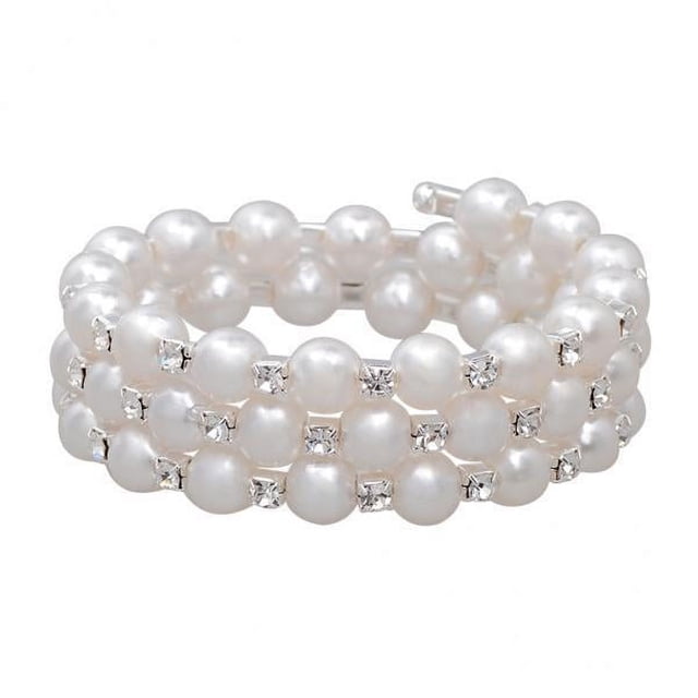 2x s de Perlas de Varias Filas con Perlas Blancas Y de Imitación - Hermosas s para Mujer