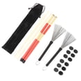 thumbnail image 1 of Drum Rute, Kit De Baquetas Rute Brush Damper Drum Set Instrumento Musical Accesorios Para Tocar Con Bolsa, 1 of 7