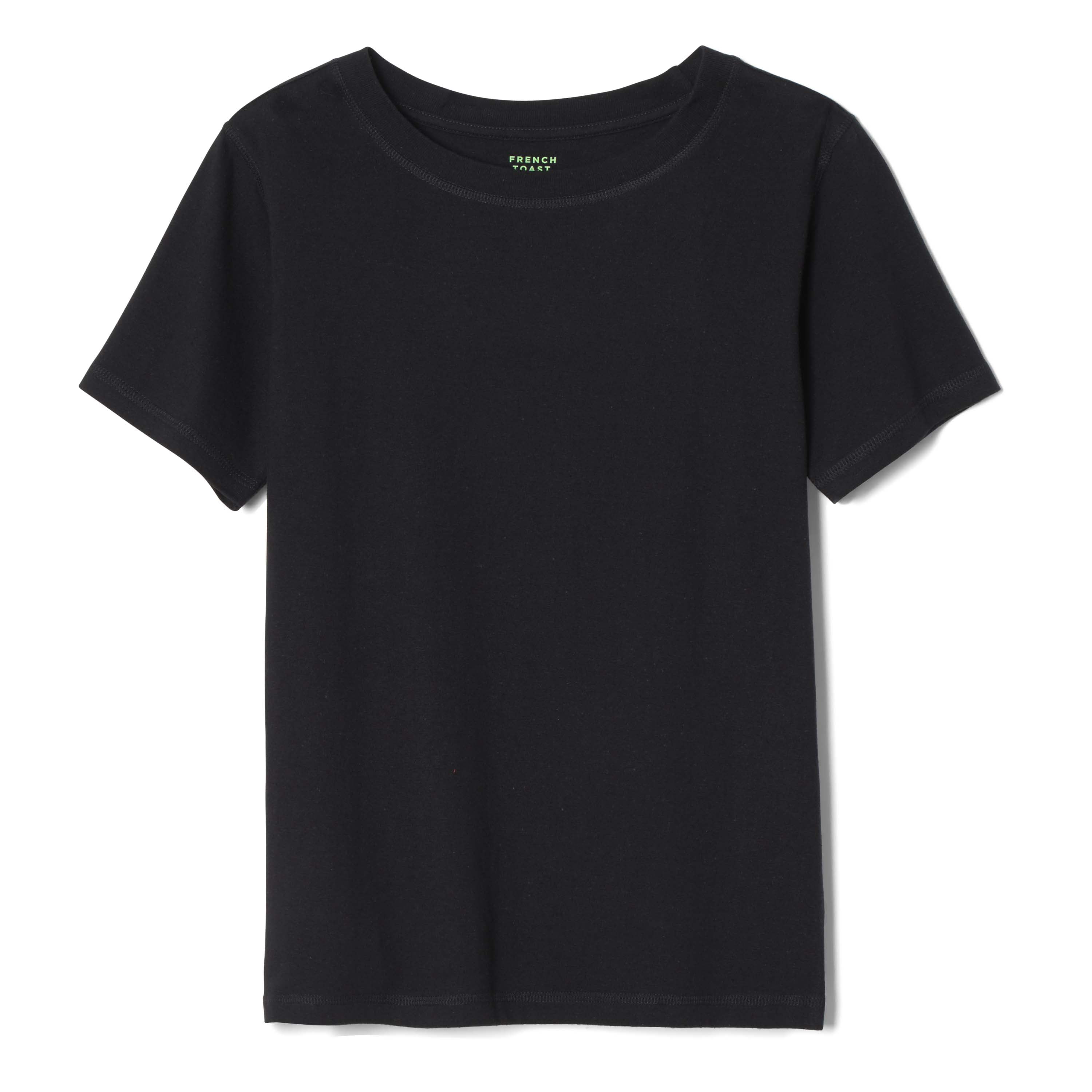 French Toast Boys Adaptive Short Sleeve Crewneck Tee Black Size XLarge