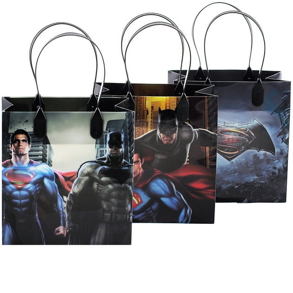 Batman VS Superman Party Favor Goodie Small Gift Bags 12 - Dawn Justice