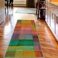 thumbnail image 2 of Abstract Decorative Rug, Rainbow Colored Geometric Square Shaped Blurry Effects Watercolor Design, Quality Carpet for Bedroom Dorm and Living Room, 6 Sizes, Dark Orange, by Ambesonne, 2 of 2