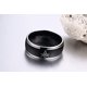thumbnail image 3 of Anillo de matrimonio con símbolo masónico maestro de titanio Free Mason Comfort Fit Black Kuyhfg Sin marca, 3 of 4