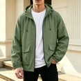 thumbnail image 2 of Abomasnow Mens Lightweight Rain Jacket Full Zip Long Sleeve Hooded Outdoor Windbreaker Jackets Water Resistant Softshell Coat for Hiking Running Travel S-4XL, 2 of 6