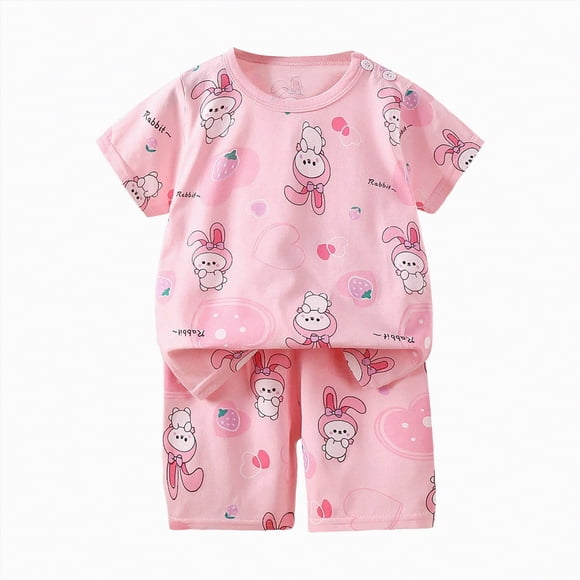 gdxvjhbj Baby Boy Clothes Set Newborn Toddler Baby Boy Summer Outfit Hunting Short Sleeve T-Shirt Jungle Camouflage Shorts 2Pcs Clothes Set 5T 6T (Pink,5-6 Years)
