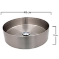 thumbnail image 4 of Ovalin Lavabo Redondo Rubinett Acero Inoxidable 304 Satinado Lujo, 4 of 5