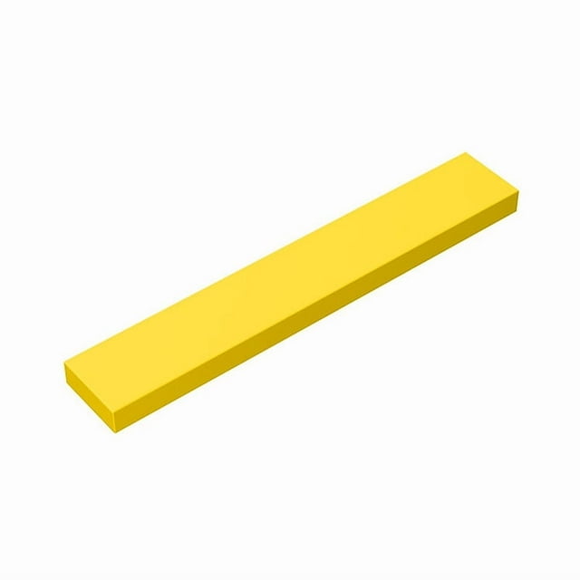 Lot 6636 Smooth Flat Tile 1x6 Thin Figure Buildings Blocks Toys For Children Compatible Educational Creative Size Gift DIY MOC Yellow 10PCS