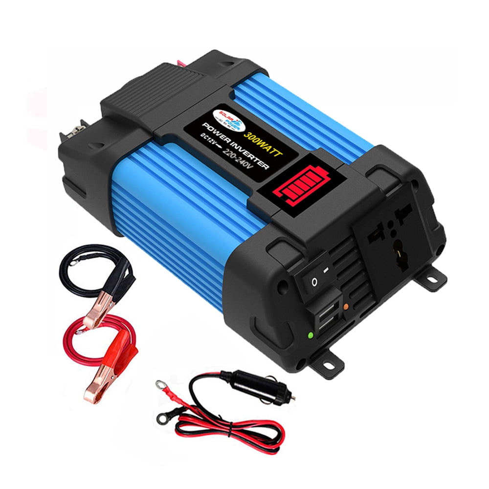 Gecheer 300W Power Inverter DC to AC Car Converter with Dual USB Ports