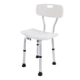 thumbnail image 1 of Height Adjustable Backrest Bath Chair, Non Slip Aluminium Alloy Easy Installation 250 Lbs Height Adjustable Bathtub Chair  for Elderly, 1 of 7