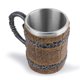 thumbnail image 4 of Jarra de cerveza de barril de madera de acero inoxidable, taza de café para acampar, artículos para beber para el hogar Estilo 2 perfke Taza de café de cerveza de barra de madera, 4 of 9