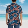thumbnail image 3 of Lsque Tropical Leaves pattern Hawaiian Shirt for Men, Unisex Summer Beach Casual Short Sleeve Button Down Shirts-X-Large, 3 of 9