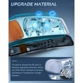 thumbnail image 5 of Nilight Headlight Assembly Compatible for 1999 2000 2001 2002 2003 2004 2005 2006 GMC Sierra Yukon, Smoke Bumper Light Chrome Housing Amber Corner Clear Lens, Headlights Assembly Replacement, 5 of 8