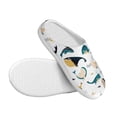 thumbnail image 3 of Wukai Cute Whale Print Women's Indoor Bedroom Slipper Slip On Shoes, Unisex House Shoes with Anti-Skid Sole for Men, Gift for Women Men-35/36, 3 of 7