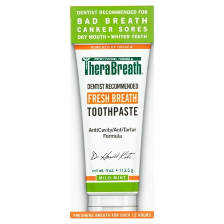 TheraBreath dentiste haleine fraîche recommandé Dentifrice 4 oz
