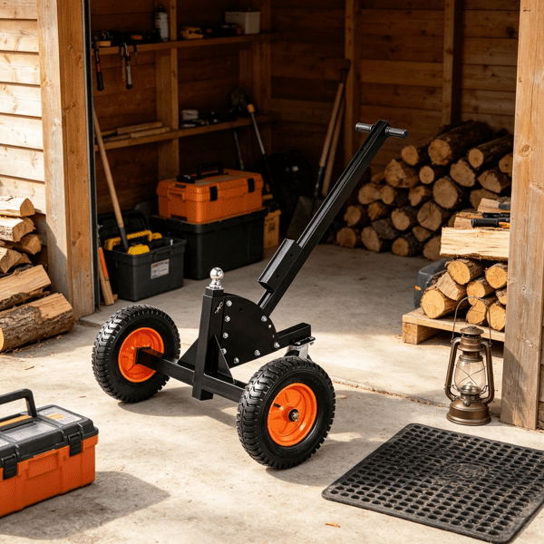 1500 lbs Capacity Trailer Dolly, 2 in 1 Heavy-Duty Tow Mover, 2" Ball Mount, 16" Air-Filled Tires & Swivel Caster, Portable Design for Car, RV & Boat Hauling