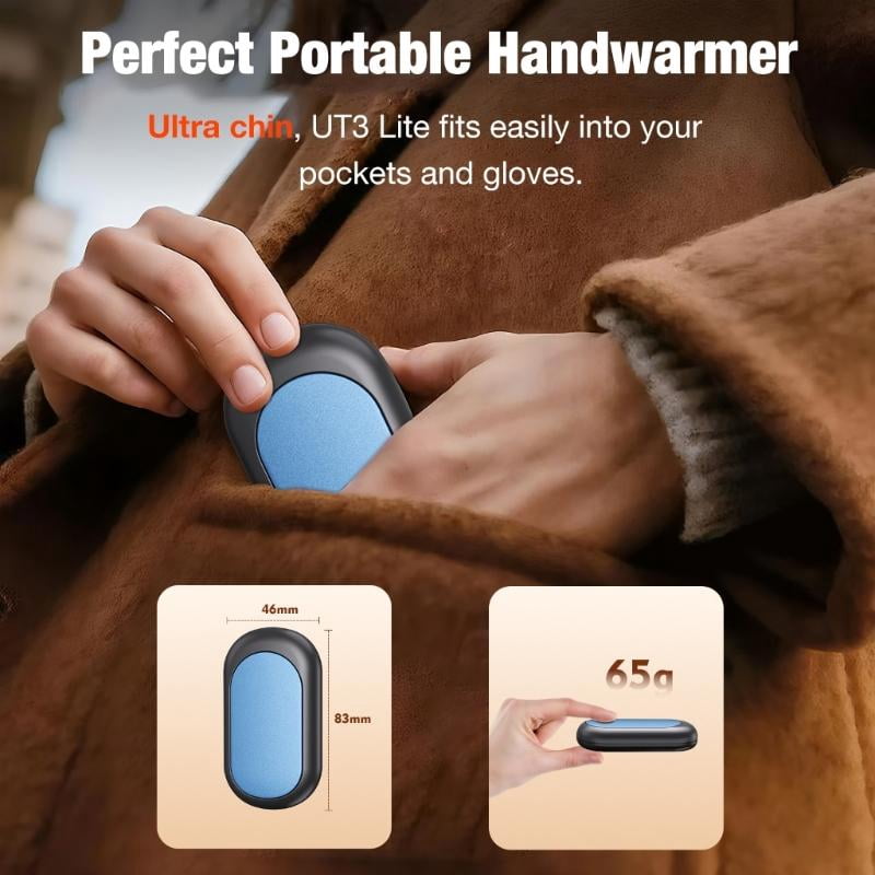 ANXPTIME Adjustable Hand Warmer Magnetic Detachable Design Type C Charging Heat